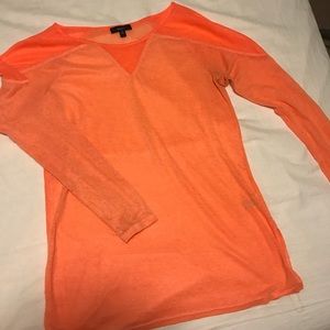 Bright orange / coral shirt!